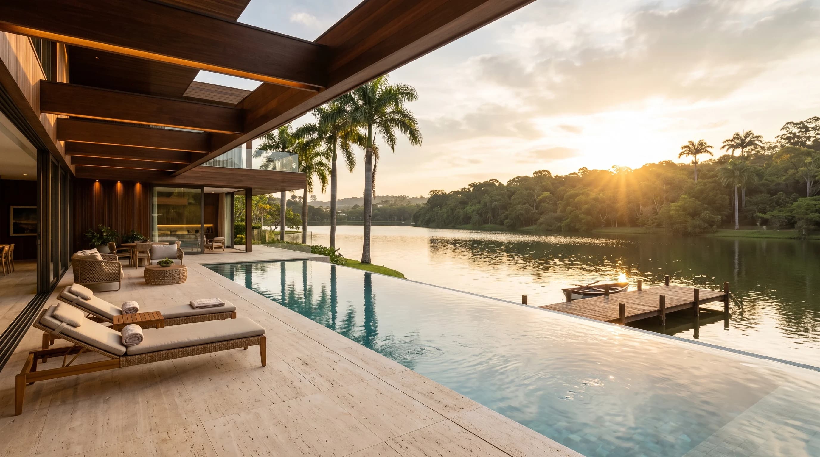 Residência Tamboré — Deck e piscina