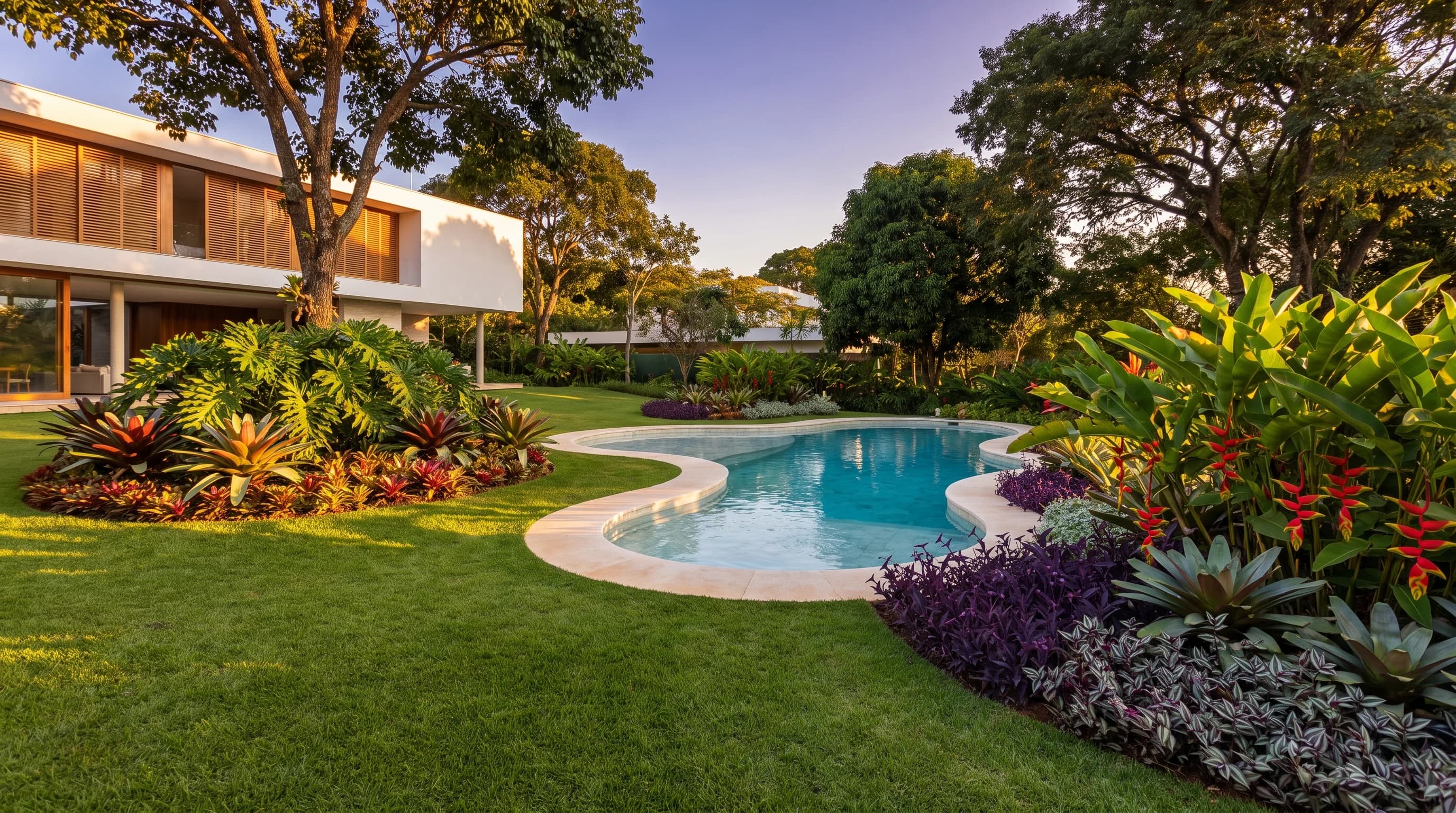 Villa Burle Marx — Jardim e piscina